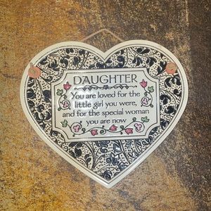 Daughter wall hanging plaque